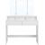 VASAGLE Masa de toaleta cu oglinda rabatabila si 2 sertare, 3 compartimente deschise, 100x40x142cm, alb Household NewTrend