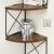 VASAGLE Raft de perete pentru colt, cadru otel cu 5 etaje din MDF, 20x20x128cm, maro rustic si negru Household NewTrend