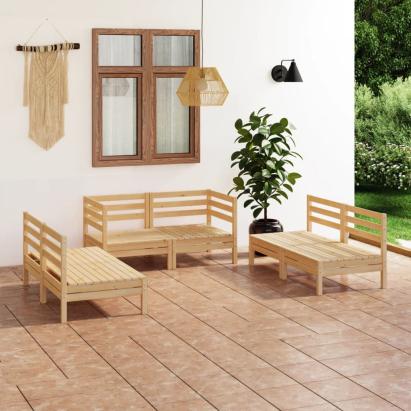 Set mobilier de grădină, 6 piese, lemn masiv de pin GartenMobel Dekor