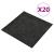 Covor 20 pcs Negru 50 x 50 x 0,5 cm Bitum GartenMobel Dekor
