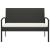 Bancă de grădină cu pernă, negru, 105 cm, poliratan GartenMobel Dekor