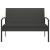 Bancă de grădină cu pernă, negru, 105 cm, poliratan GartenMobel Dekor