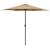 Umbrelă de soare cu stâlp din aluminiu, taupe, 270x246 cm GartenMobel Dekor