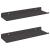 Raft de perete cu raft Pe perete 2 pcs Negru 80 x 9 x 2.5 cm GartenMobel Dekor