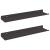 Raft de perete cu raft Pe perete 2 pcs Negru 80 x 9 x 2.5 cm GartenMobel Dekor