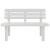 Bancă de grădină, alb, 110x52x71 cm, polipropilenă GartenMobel Dekor