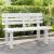 Bancă de grădină, alb, 110x52x71 cm, polipropilenă GartenMobel Dekor