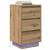 Noptiera cu lumini LED Artisan Stejar 38x34x65 cm GartenMobel Dekor