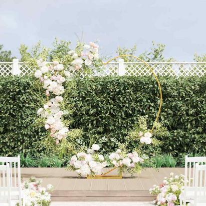 Arc de nuntă Auriu 195 x 35 x 211 cm Oțel GartenMobel Dekor