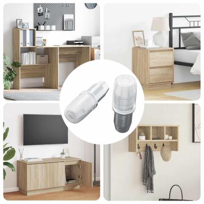 Ușă de raft 2 pcs Argintiu 7 x 16 mm Fier GartenMobel Dekor