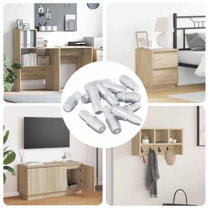 Ușă de raft 7200 pcs Argintiu 7 x 16 mm Fier GartenMobel Dekor