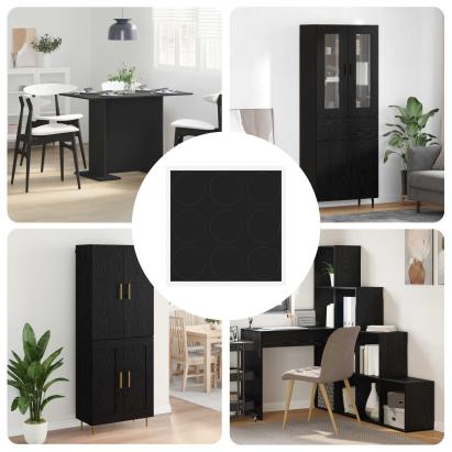 Copertă autocolantă pentru șuruburi 12 pcs Negru Ø 20 x 0,5 mm GartenMobel Dekor