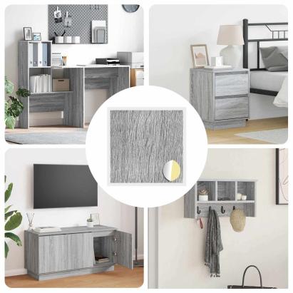 Copertă autocolantă pentru șuruburi 12 pcs Gri Sonoma GartenMobel Dekor