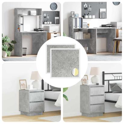 Copertă autocolantă pentru șuruburi 2 pcs Gri din beton GartenMobel Dekor