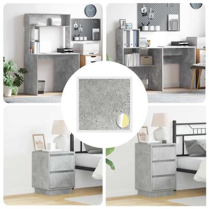 Copertă autocolantă pentru șuruburi 12 pcs Gri din beton GartenMobel Dekor