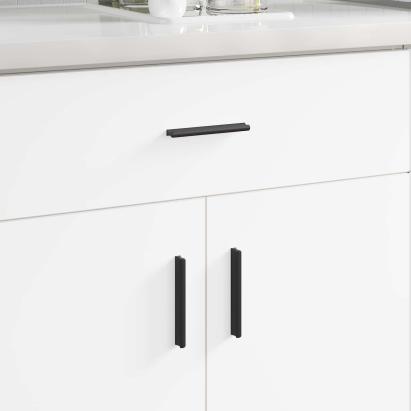 Mânere 2 pcs Negru 106 x 7,4 x 15,5 mm Aluminiu GartenMobel Dekor