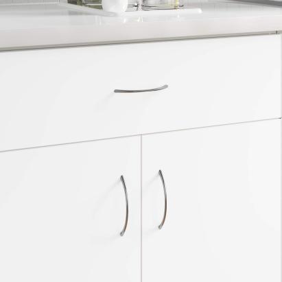 Mânere 2 pcs Argintiu 107 x 3.6 x 23 mm Oţel inoxidabil GartenMobel Dekor