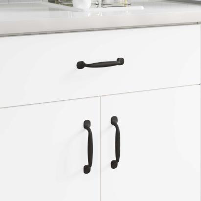 Mâner Mobilier 2 pcs Negru 130 x 19,4 x 22,3 mm Aluminiu GartenMobel Dekor