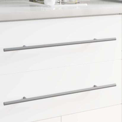 Mânere 2 pcs Argintiu 1500 mm Oțel GartenMobel Dekor