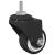 Roată pivotantă 12 pcs Negru M6 mm Fier și nylon GartenMobel Dekor
