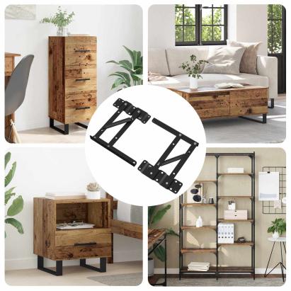 Mecanism de ridicare pentru pat 2 pcs Negru 34 x 9.5 x 4 mm GartenMobel Dekor