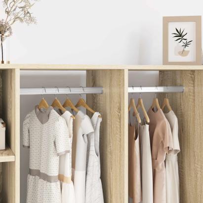 Șină pentru dressing 2 pcs Argintiu 764 x 15 x 29 mm GartenMobel Dekor