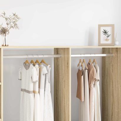 Șină pentru dressing 2 pcs Argintiu 764 x 15 x 29 mm GartenMobel Dekor