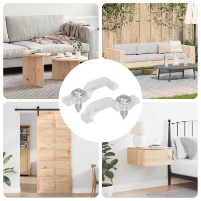 Clipuri LED pentru Strip 2 pcs Transparent 2 x 1 x 0.5 cm GartenMobel Dekor