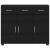 Bufet cu raft cu ușă Negru 88,5 x 30,5 x 73 cm Lemn compozit GartenMobel Dekor