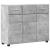 Bufet cu raft Gri din beton 88,5 x 30,5 x 73 cm Lemn compozit GartenMobel Dekor