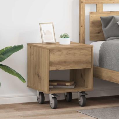 Noptieră 2 pcs Stejar Artizanal 40,5 x 40 x 48 cm Lemn compozit GartenMobel Dekor