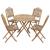 Set mobilier de exterior pliabil, cu perne, 5 piese, bambus GartenMobel Dekor