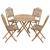 Set mobilier de exterior pliabil, cu perne, 5 piese, bambus GartenMobel Dekor