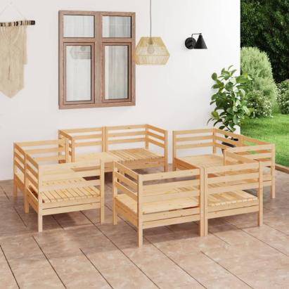 Set mobilier de grădină, 8 piese, lemn masiv de pin GartenMobel Dekor