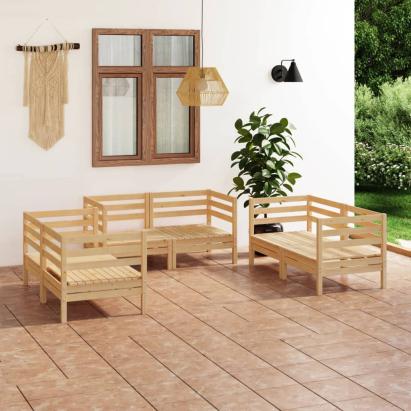 Set mobilier de grădină, 6 piese, lemn masiv de pin GartenMobel Dekor