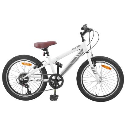 Bicicletă Montană 20 Inci 6-Speed pentru 5-8 ani Alb GartenMobel Dekor