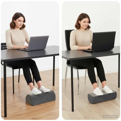 Perne pentru suportul picioarelor Simplu Gri GartenMobel Dekor