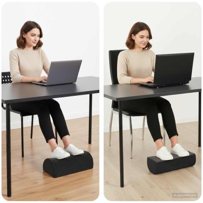 Perne pentru suportul picioarelor Simplu Negru GartenMobel Dekor