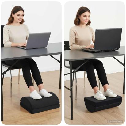 Perne pentru suportul picioarelor Simplu Negru GartenMobel Dekor