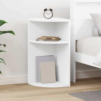 Masă laterală Alb 29,6 x 29,6 x 60 cm Lemn compozit GartenMobel Dekor