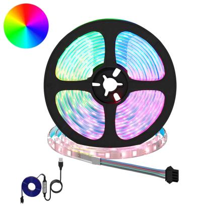 Bandă LED 4 pcs Negru și transparent 550 x 0,8 x 0,3 cm GartenMobel Dekor