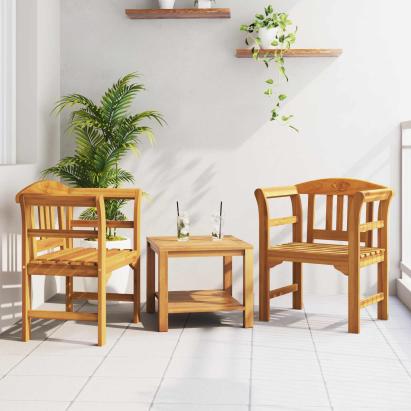 bancă cu pernă Finisaj cu ulei natural 68,5 x 46 x 82,5 cm GartenMobel Dekor