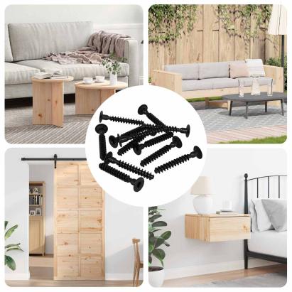 Șurub Cap Socket 5143 pcs Negru Fier GartenMobel Dekor