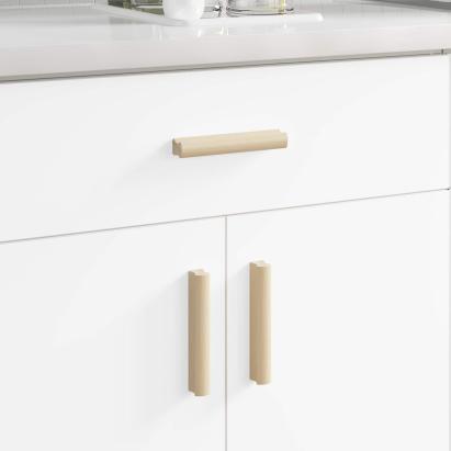 Mânere drepte 587 pcs Culoare lemn natural 130 x 25 x 30 mm GartenMobel Dekor