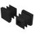 Capete de închidere 2 pcs Negru 15 x 15 x 15 mm PP GartenMobel Dekor