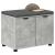 Bancă pentru hol cu pernă cu ușă Gri din beton 60 x 38 x 46 cm GartenMobel Dekor