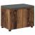 Bancă pentru hol cu pernă cu ușă Lemn vechi 60 x 38 x 46 cm GartenMobel Dekor