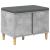 Bancă pentru hol cu pernă cu ușă Gri din beton 60 x 38 x 46 cm GartenMobel Dekor