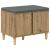 Bancă pentru hol cu pernă Stejar Artizanal 60 x 38 x 46 cm GartenMobel Dekor