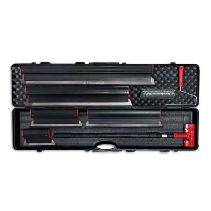 Set 5 gletiere profesionale, inox, 25, 40, 60, 80, 100 cm, suport, maner telescopic 0.9-1.43 m, rola gletuit, geanta, Ergoplast GartenVIP DiyLine